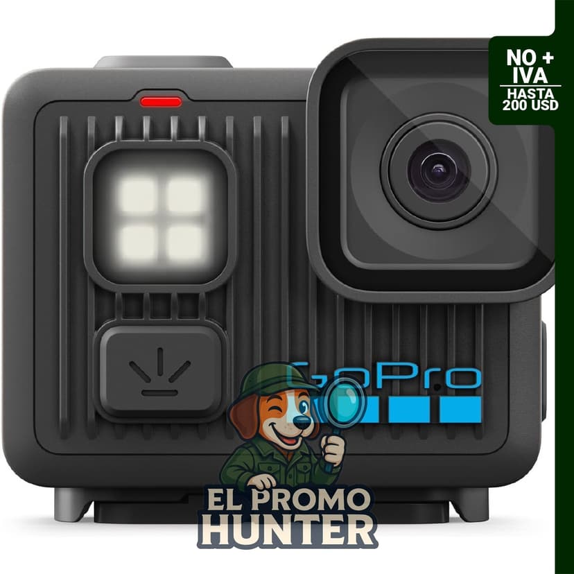 GoPro LIT Hero - Cámara de acción compacta e impermeable con luz, video 4K60 y foto de 12 MP.