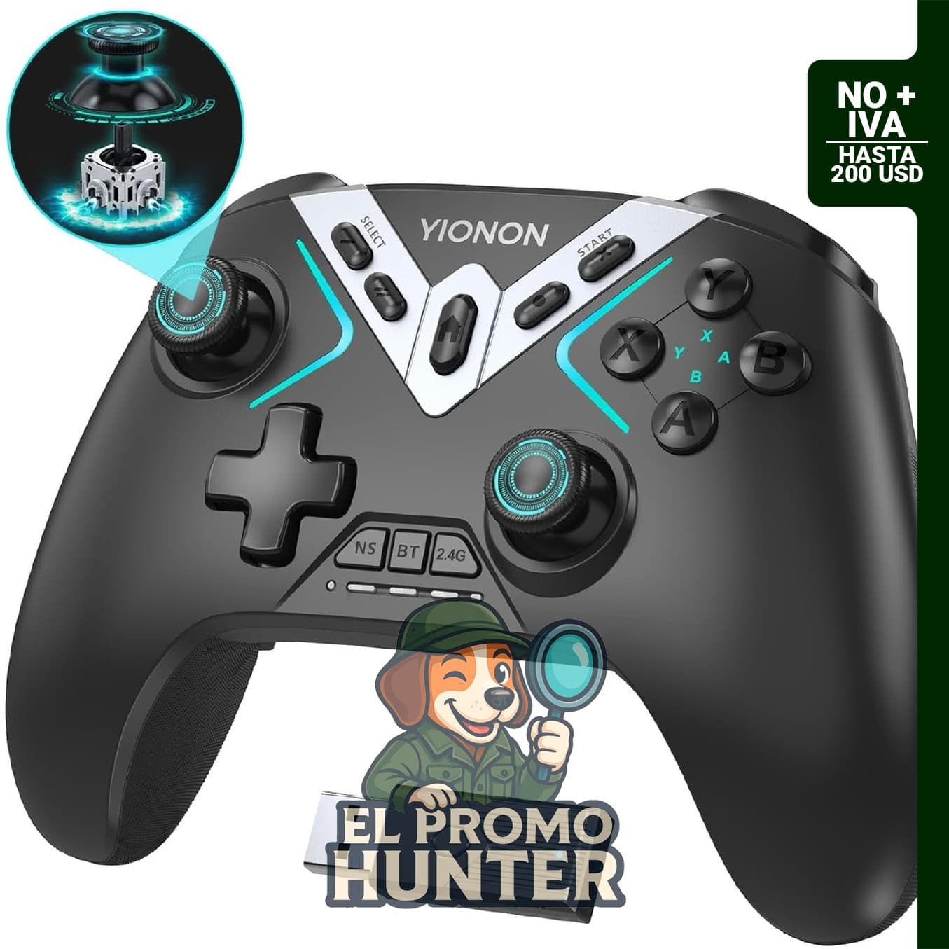 Controlador inalámbrico Bluetooth para PC y dispositivos móviles, compatible con Windows, iPhone, Android, Switch y Steam.