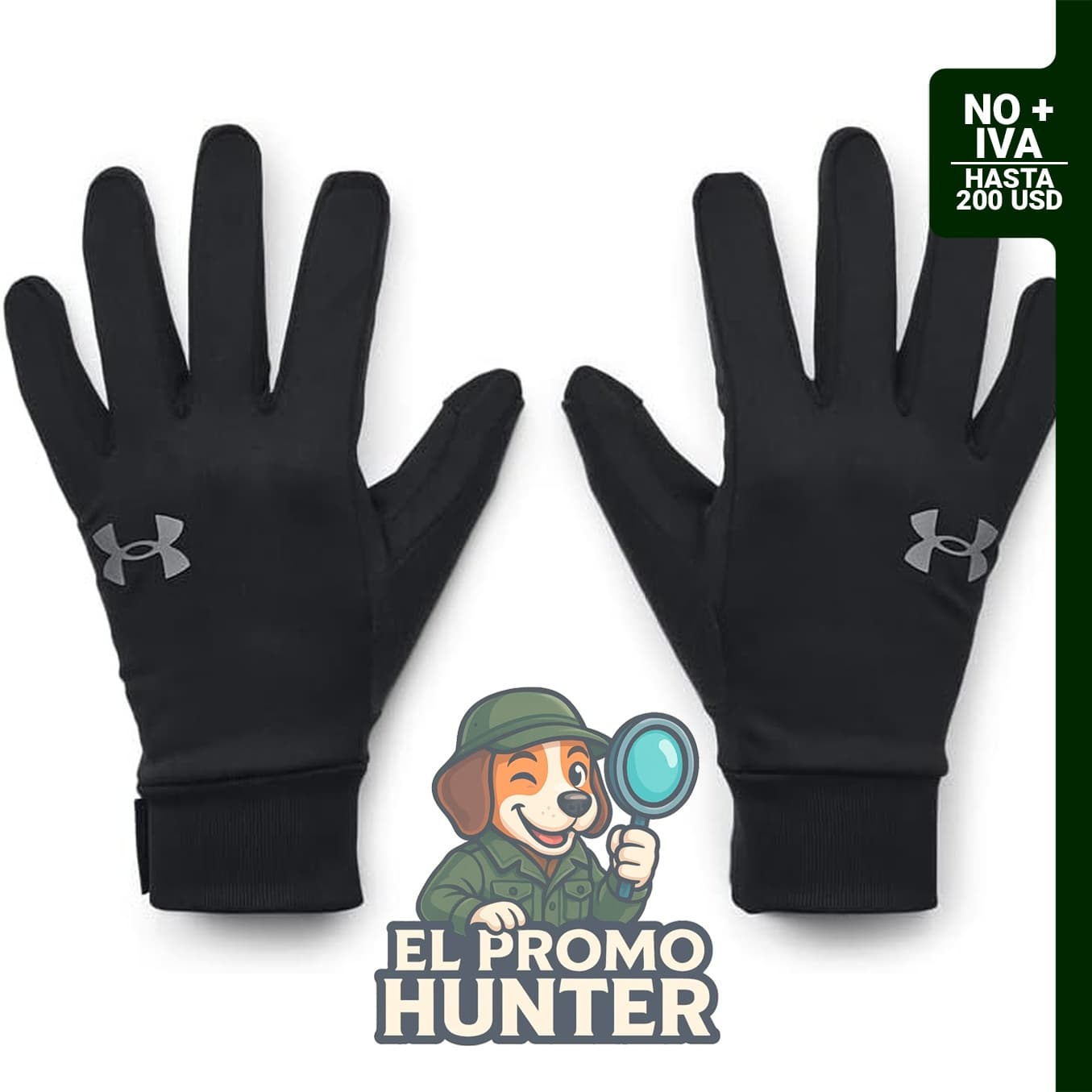 Guantes táctiles Under Armour Storm Liner, repelentes al agua.