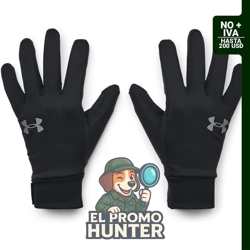 Guantes táctiles Under Armour Storm Liner, repelentes al agua.