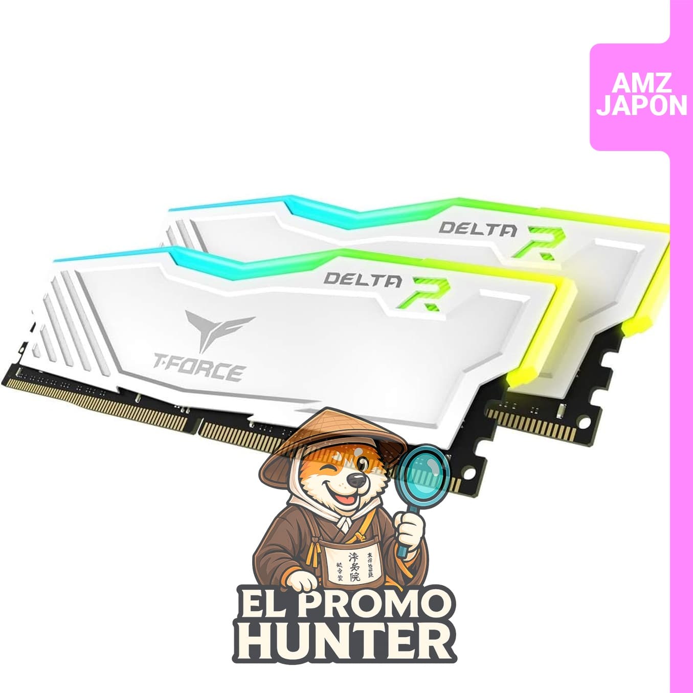 Memoria RAM TEAMGROUP Tri-Force Delta RGB DDR4 de 16GB (2 x 8GB) a 3200MHz, compatible con Intel XMP2.0.
