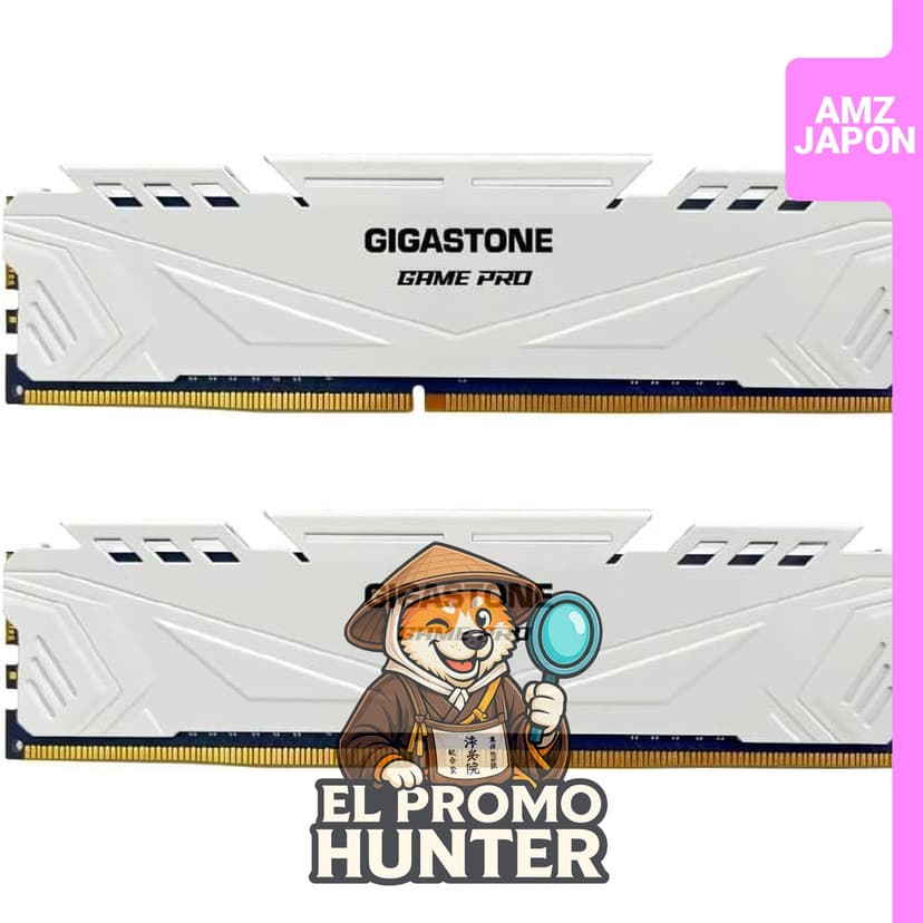 Módulo de memoria DDR4 Gigastone Game PRO de 32 GB (2 x 16 GB), 3200 MHz, CL 16-18-18-40, compatible con Intel XMP 2.0 y AMD Ryzen.