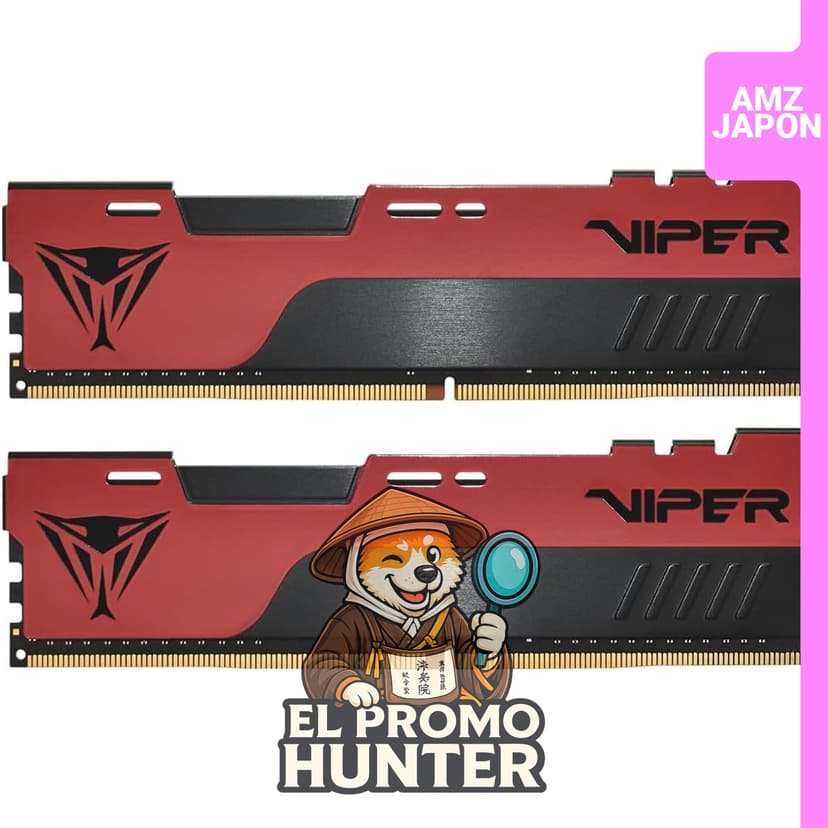 Memoria RAM Patriot Memory Viper Elite II DDR4 de 16GB (2 x 8GB) con velocidad de 3200MHz.