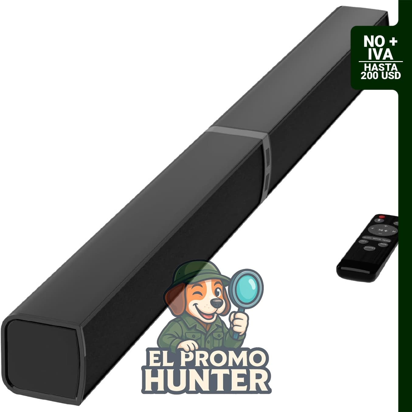 Barra de sonido Bluetooth desmontable de 80 W, sistema de audio 2 en 1 con conectividad ARC/óptica/AUX.