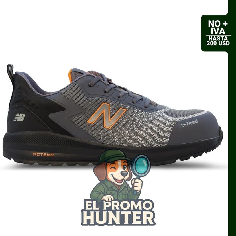 Zapato de seguridad para hombre New Balance Speedware con punta compuesta, resistente a deslizamientos y perforaciones.