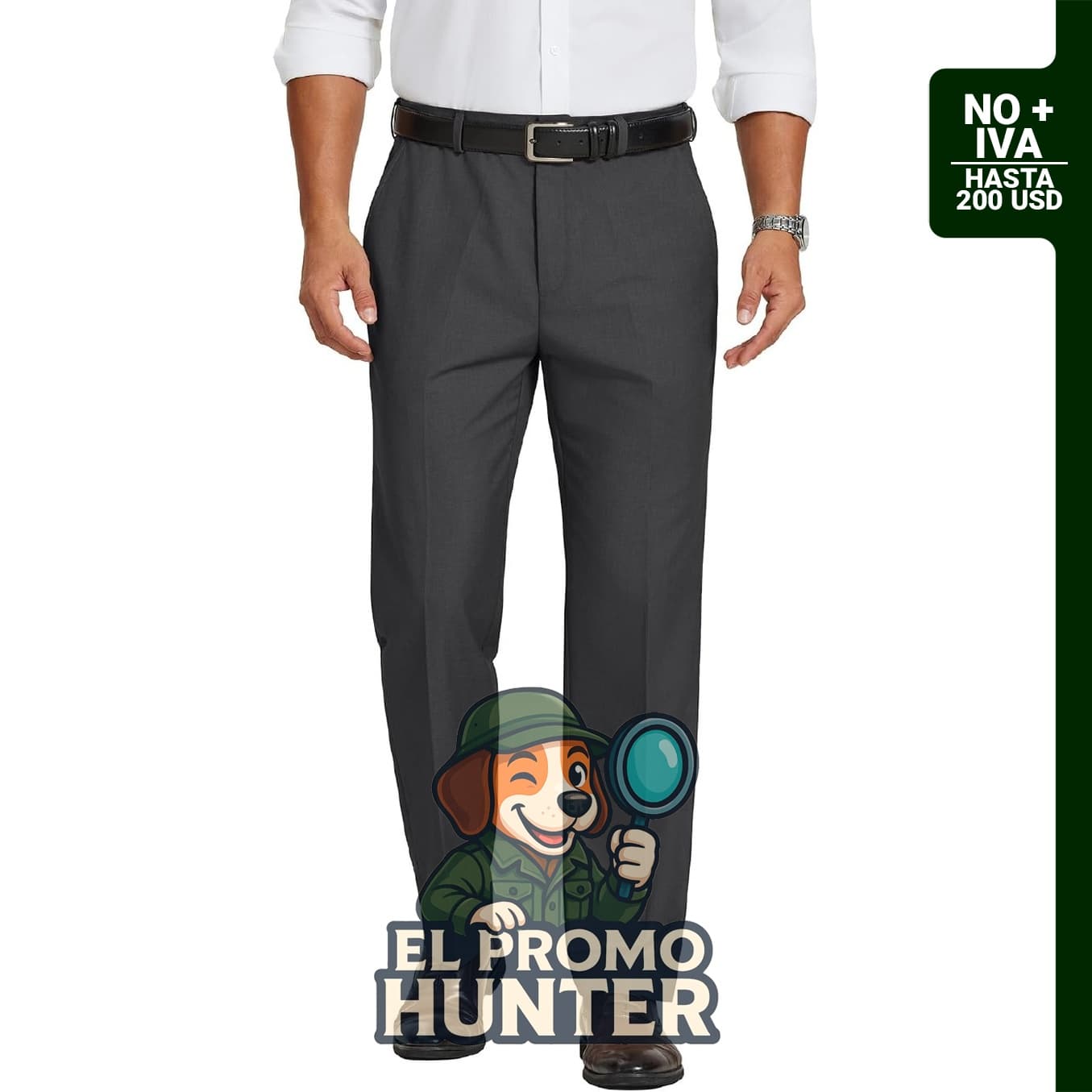 Pantalones de vestir COOFANDY para hombre, ajuste clásico, cintura ampliable, diseño recto.