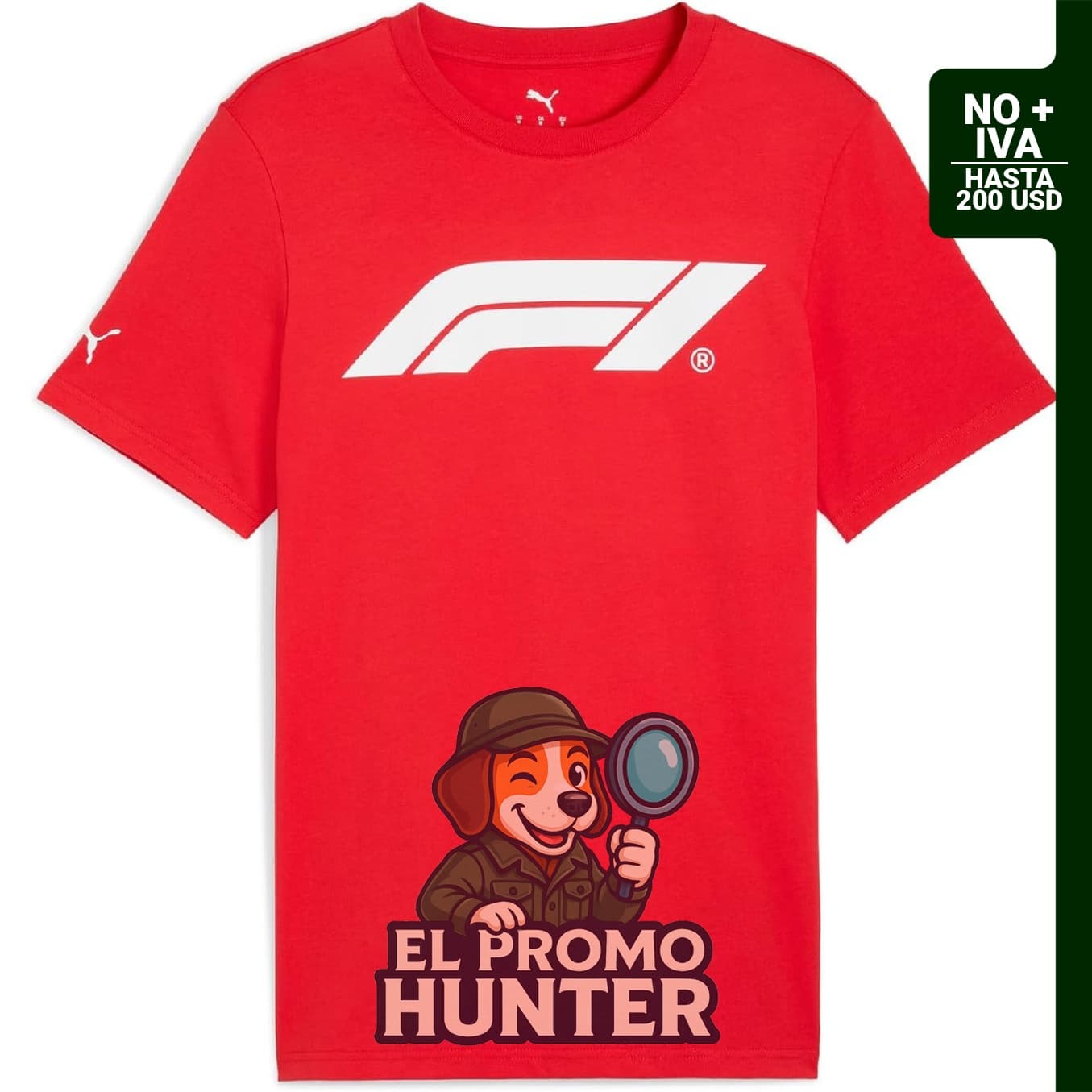 Camiseta PUMA F1 Essentials de manga corta con logo.
