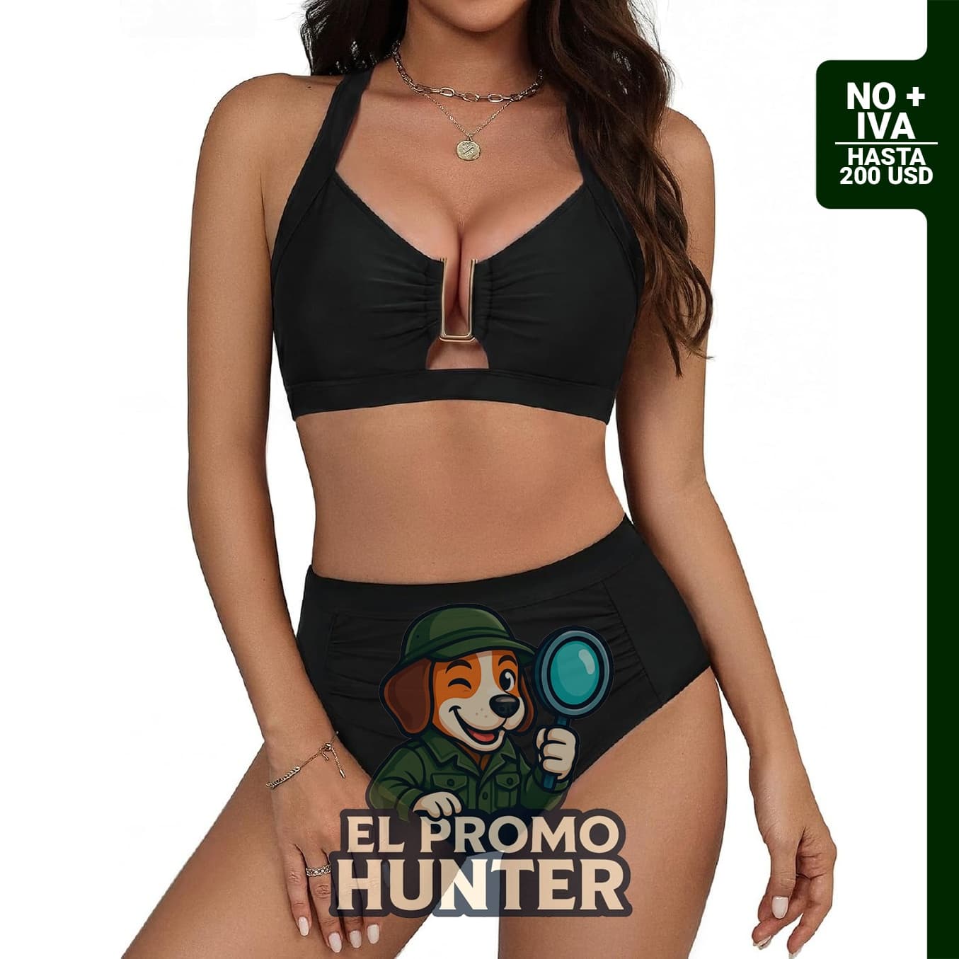 Conjunto de bikini de cintura alta para mujer, marca Hanna Nikole.