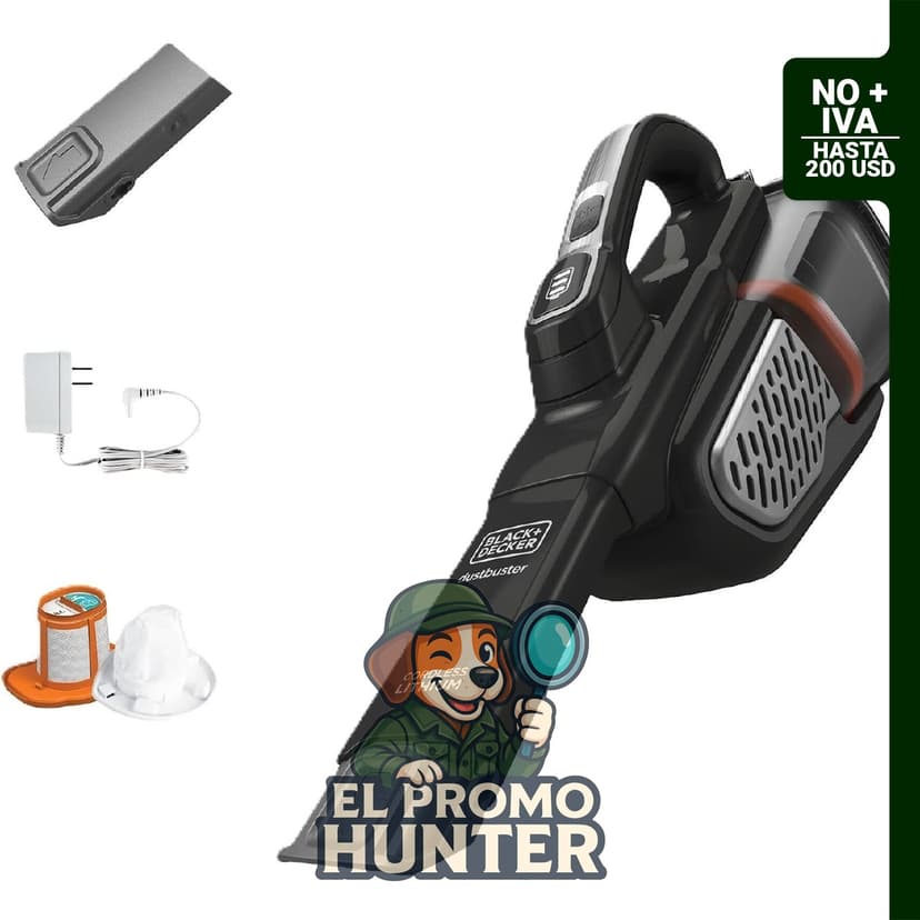 Aspiradora de mano BLACK+DECKER Dustbuster 20 V, depósito de 750 ml.