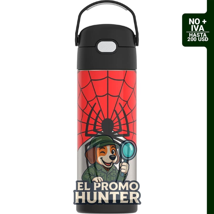 Botella térmica Spiderman de 473 ml, fabricada en acero inoxidable.