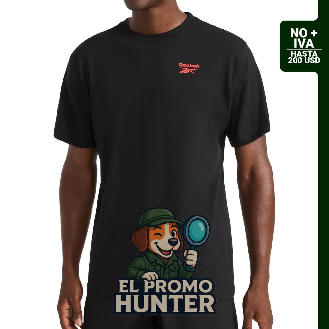 Camiseta Reebok Phasic Graphic para hombre, con cuello redondo.