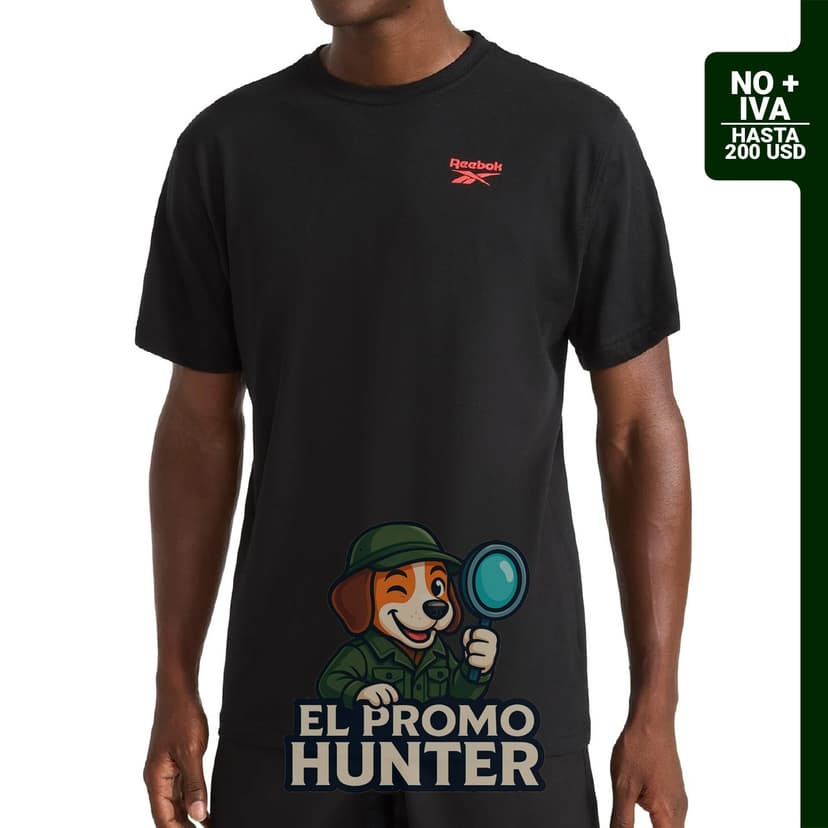 Camiseta Reebok Phasic Graphic para hombre, con cuello redondo.