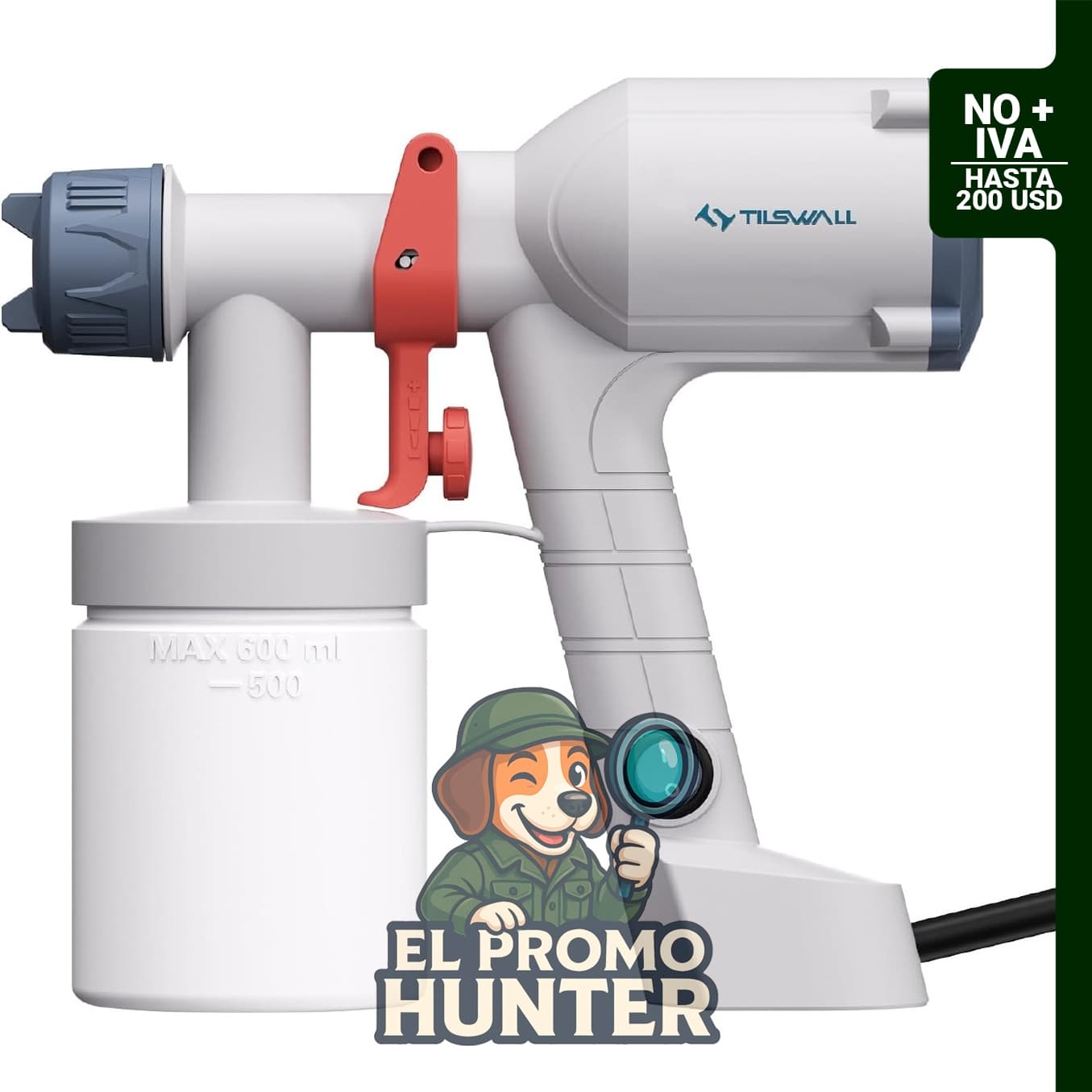 Pistola pulverizadora de pintura, modelo UYX67FDX, capacidad de 56820 ml.