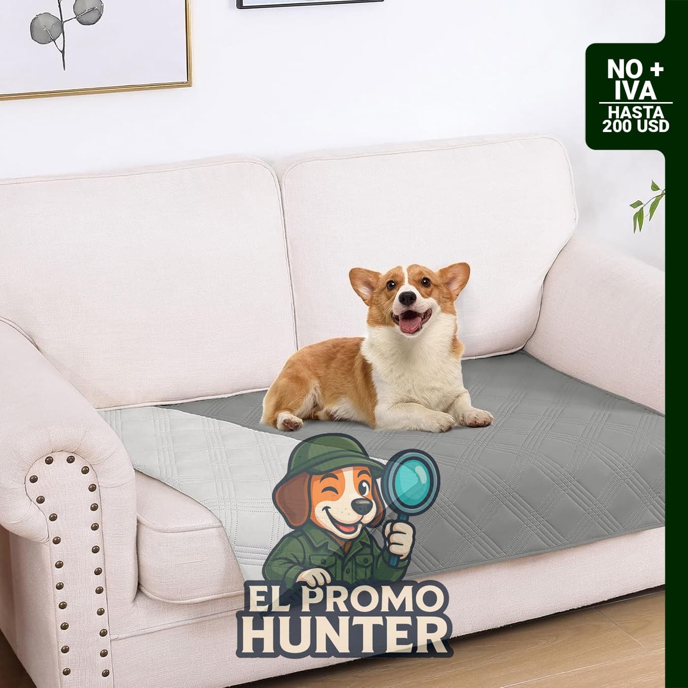 Manta impermeable reversible para mascotas, 76 x 135 cm, lavable y resistente a manchas.