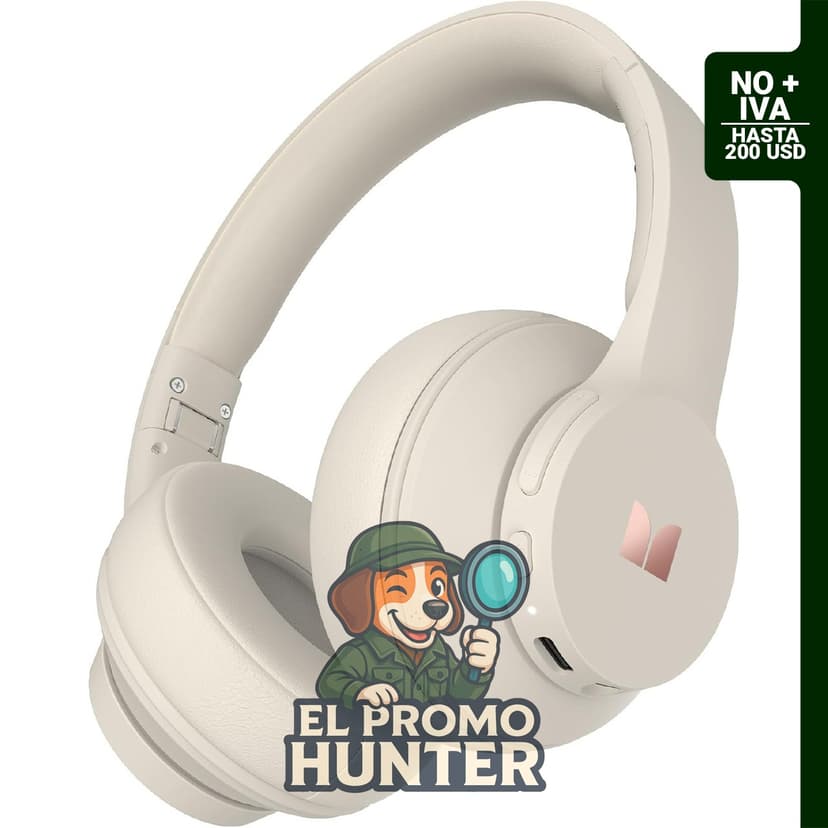 Auriculares Bluetooth Monster Mission 100 con Bluetooth 5.4, tiempo de reproducción de 40 horas y ajuste cómodo.