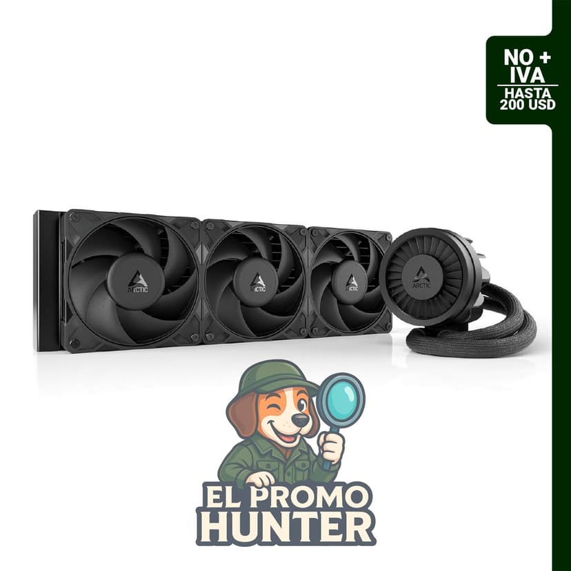 Enfriador de CPU AIO ARCTIC Liquid Freezer III Pro 360 con 3 ventiladores de 120 mm y radiador de 38 mm.