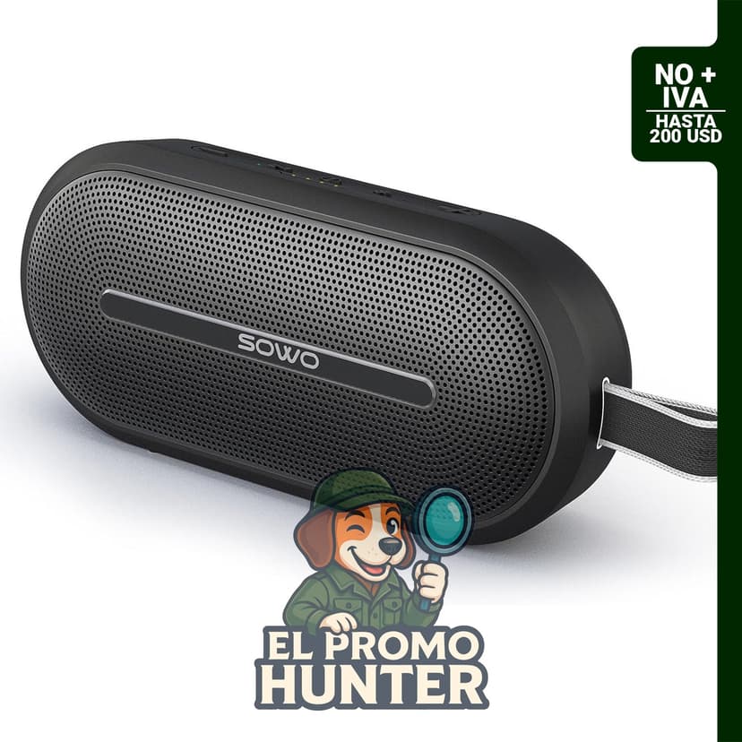 Altavoz inalámbrico portátil SOWO con Bluetooth, potencia de 40 W, impermeable IP67 y tiempo de reproducción de 16 horas.