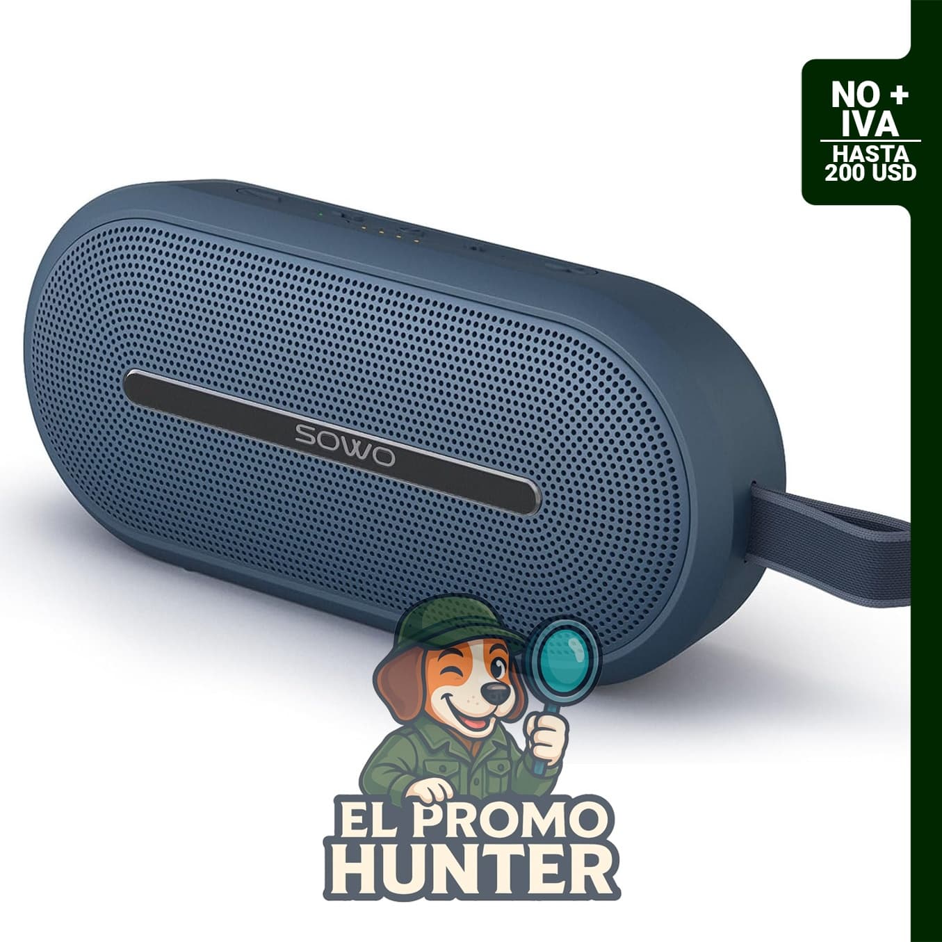 Altavoz inalámbrico portátil SOWO con Bluetooth, potencia de 40 W, impermeable IP67 y tiempo de reproducción de 16 horas.