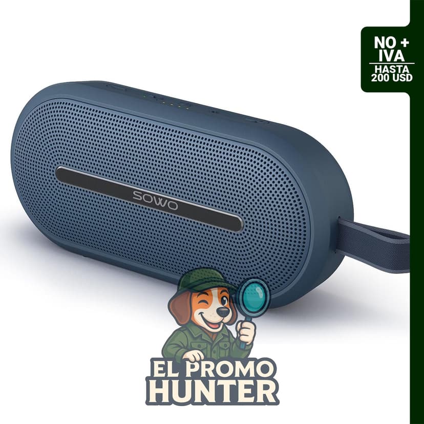 Altavoz inalámbrico portátil SOWO con Bluetooth, potencia de 40 W, impermeable IP67 y tiempo de reproducción de 16 horas.