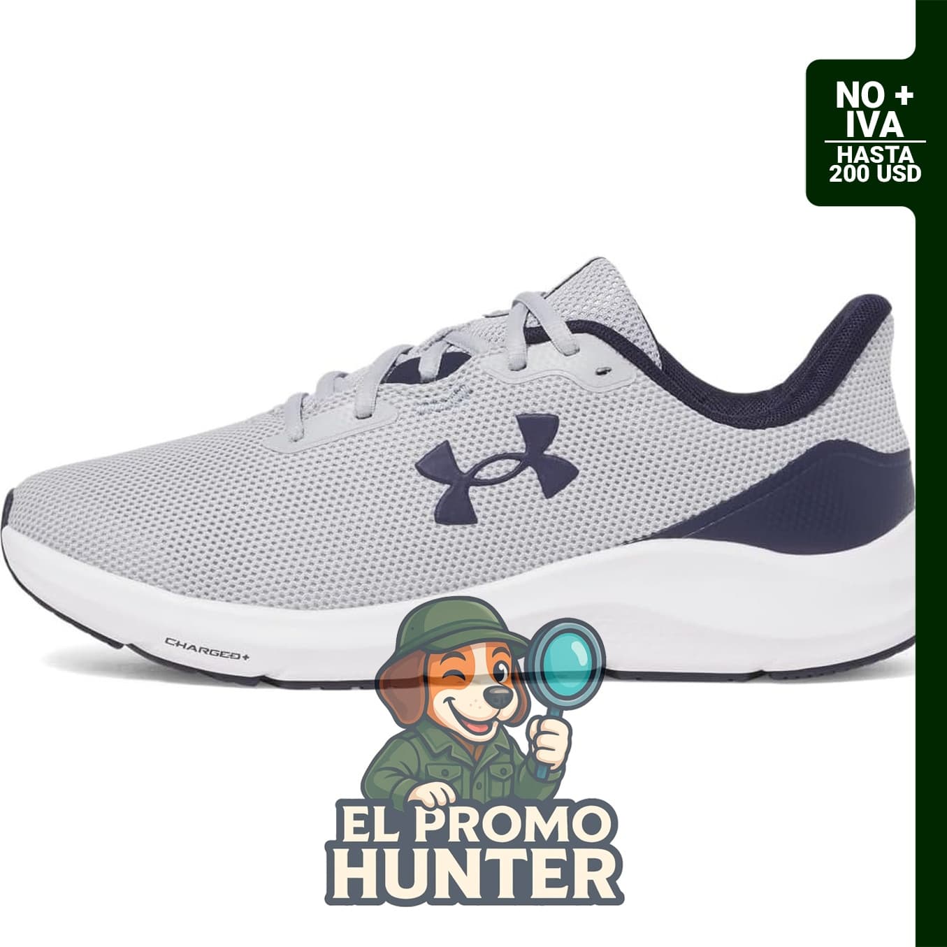 Zapato deportivo Under Armour Charged Pursuit 4 para hombre, talla 8.