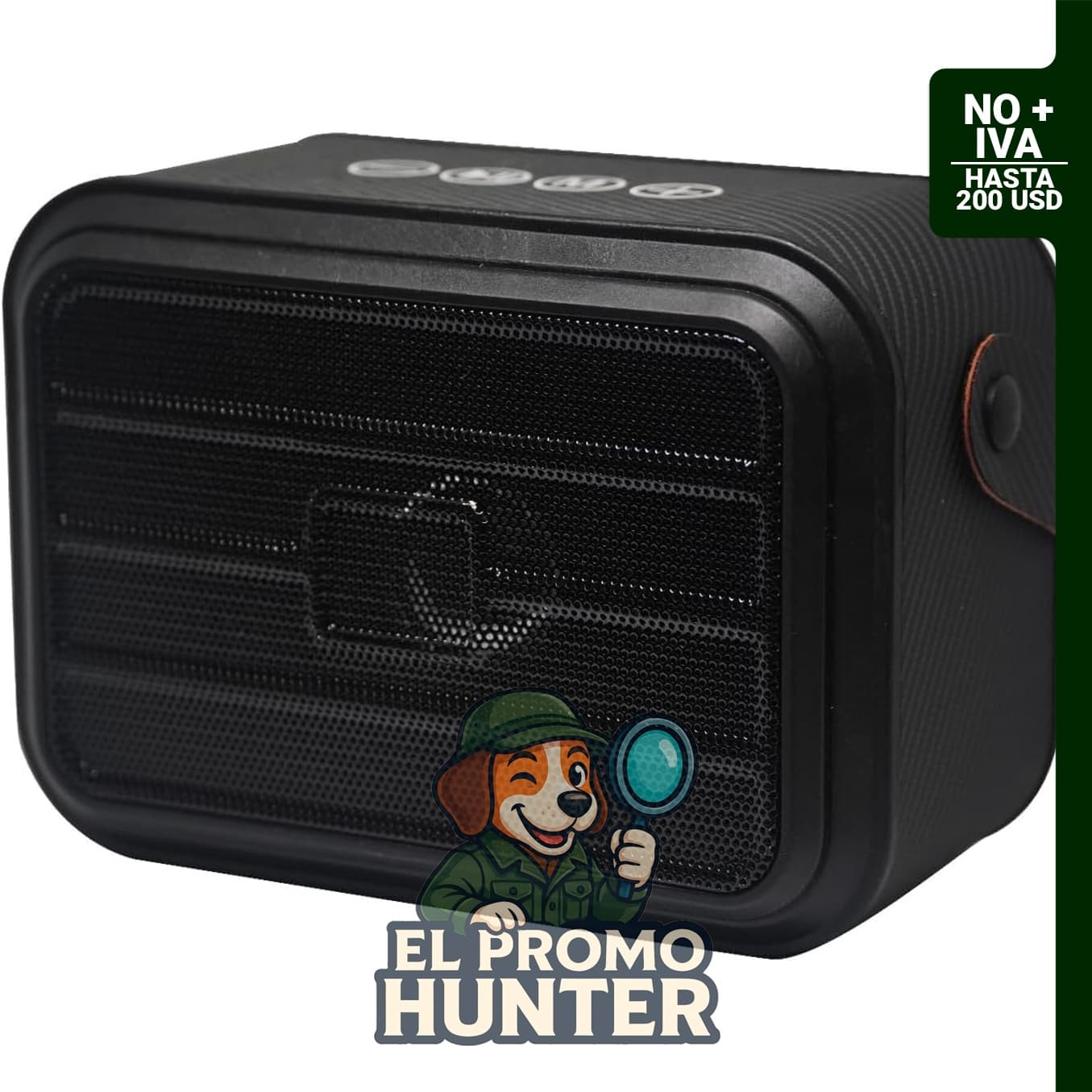 Altavoz Bluetooth portátil, negro oscuro con emparejamiento TWS y Bluetooth 5.3.