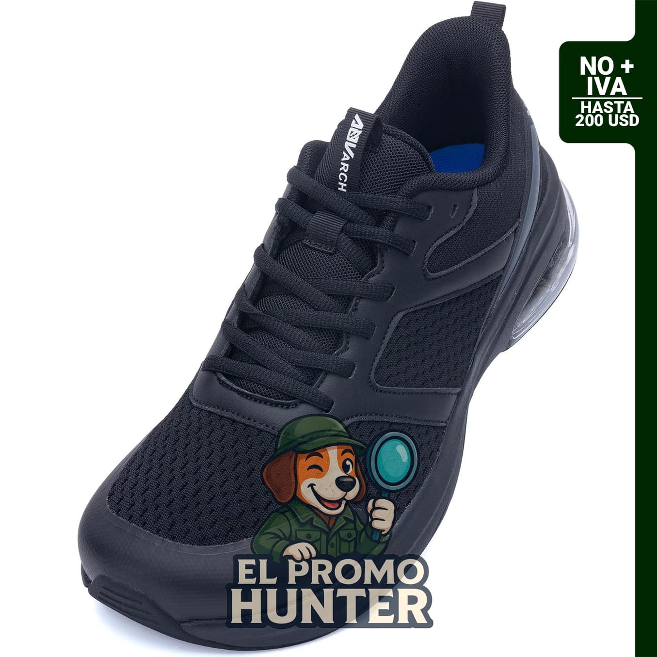 Zapatillas de caminar con soporte ancho para arco, diseño de caja de dedos amplia, absorción de impactos.