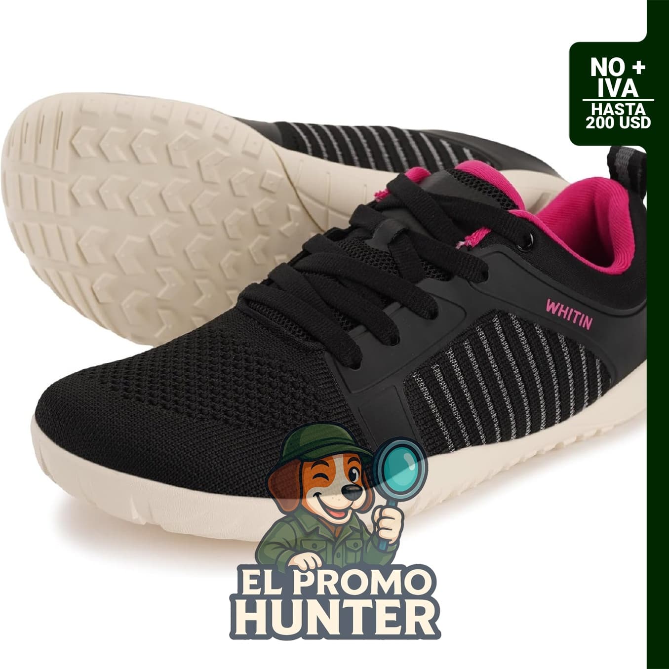 Zapatos de trail running minimalistas para mujeres, diseño de zero drop, tracción flexible y amplio espacio para los dedos.