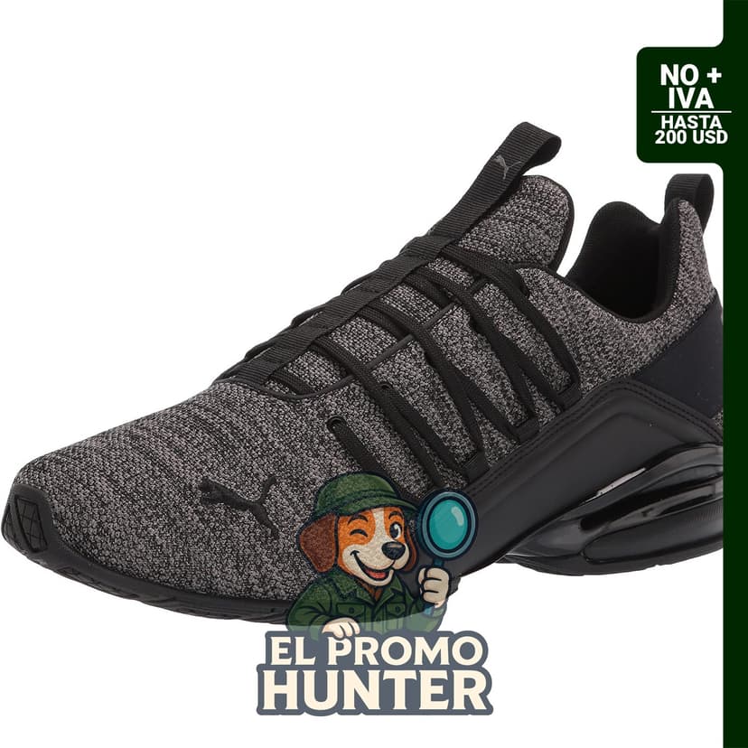 Tenis de correr Puma Axelion Perf para hombre, diseño deportivo y suela de goma.