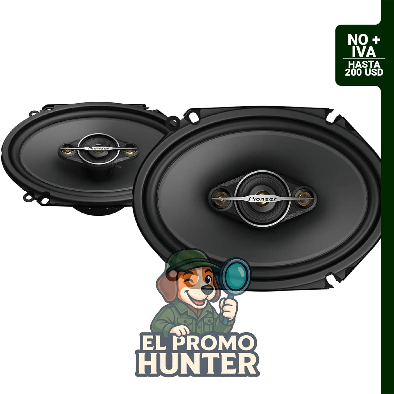 Altavoces PIONEER A-Series TS-A6881F de 6" x 8", 4 vías, 350W máx.