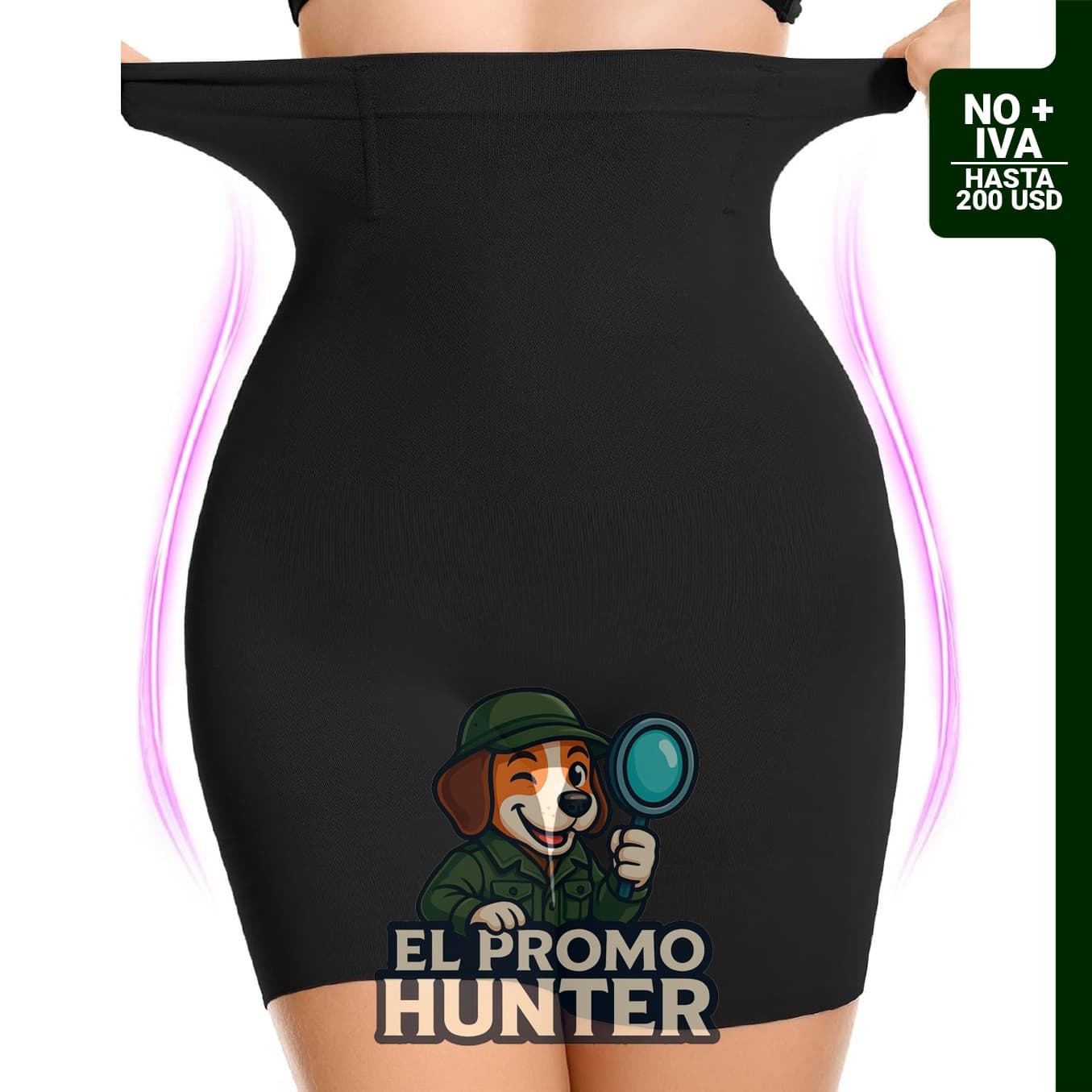 Shorts Shapewear SIMIYA de control abdomen, alta cintura para mujeres.