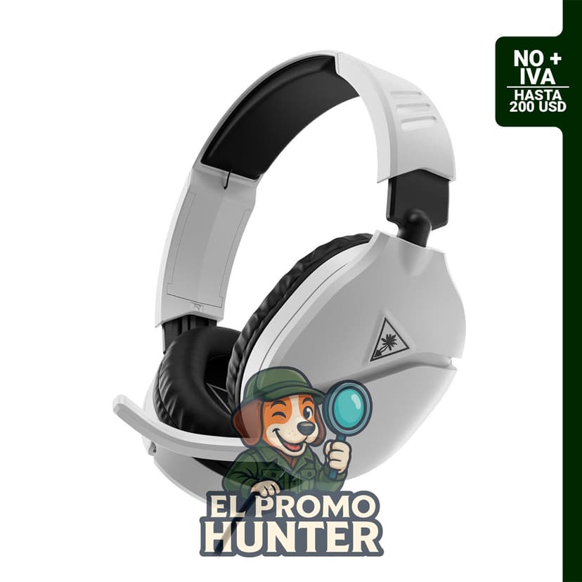 Auriculares Turtle Beach Recon 70 para juegos multiplataforma con conexión de 3,5 mm y micrófono abatible.
