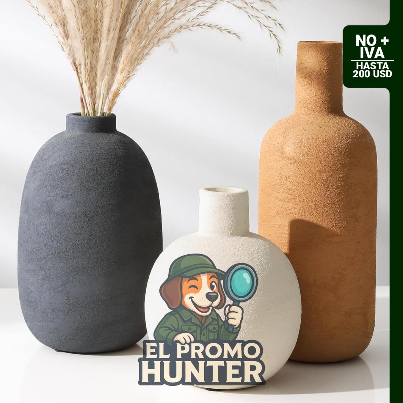Juego de jarrones de cerámica grandes, adecuados para decoración moderna y bohemia con flores secas y frescas.