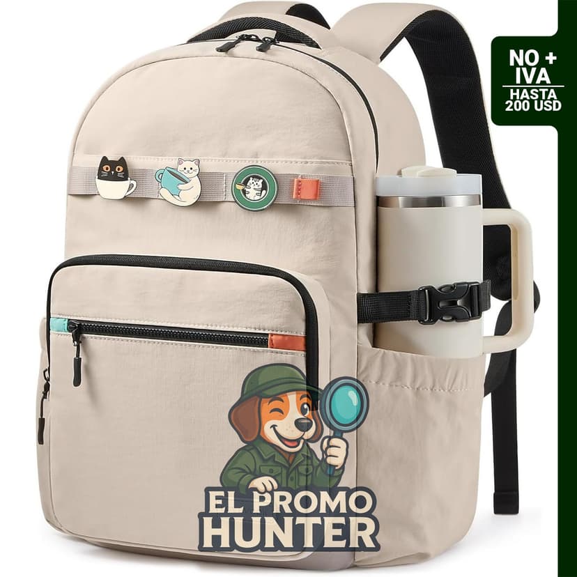Mochila LOVEVOOK para laptop de 15,6" (38 cm) con 15 compartimentos y soporte para vasos.