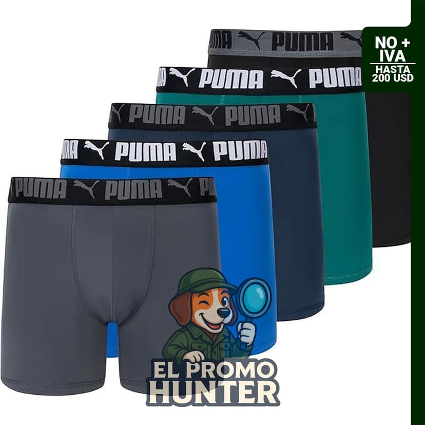 Paquete de 5 calzoncillos tipo bóxer Performance para hombre.