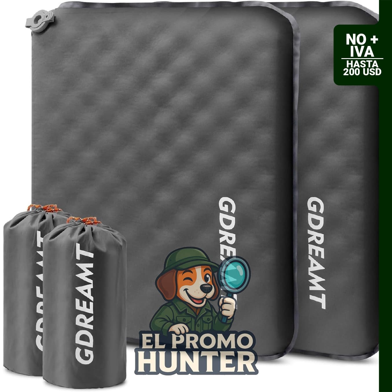 Cojín inflable de espuma viscoelástica para asientos, ligero y compacto, ideal para viajes y eventos deportivos.