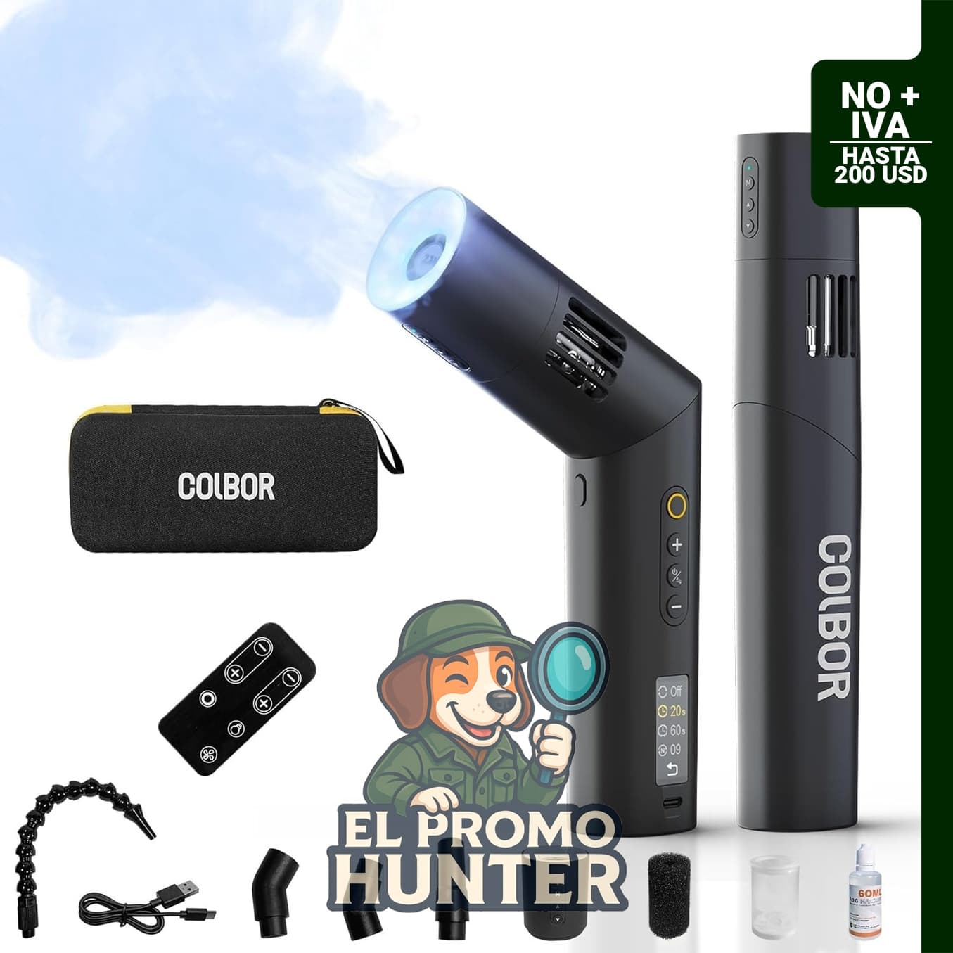 Máquina de niebla portátil CF5 de 40 W con luces RGB y diseño a prueba de fugas.