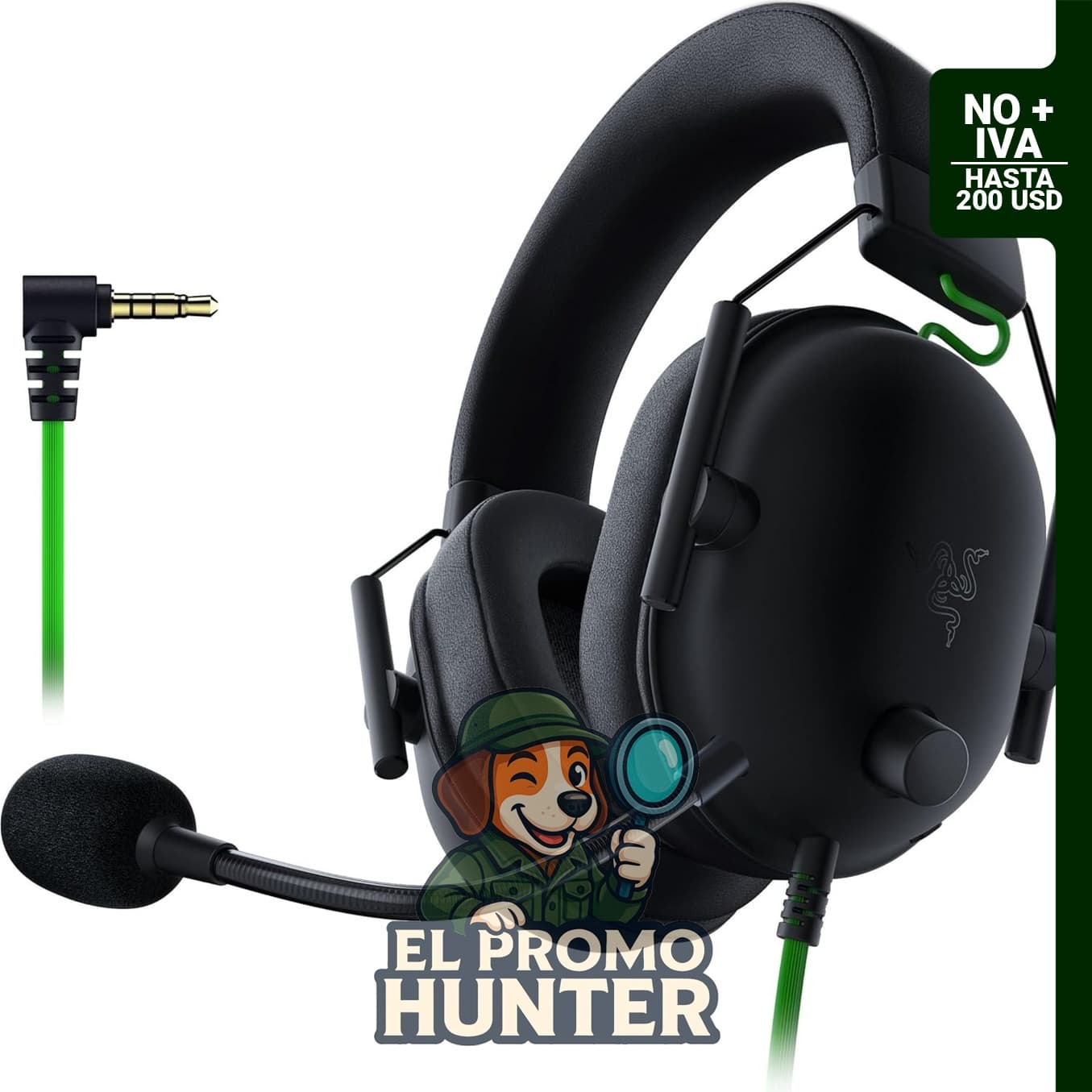 Auriculares Razer BlackShark V2 X con sonido envolvente THX 7.1, controladores de 50 mm y micrófono cardioide.