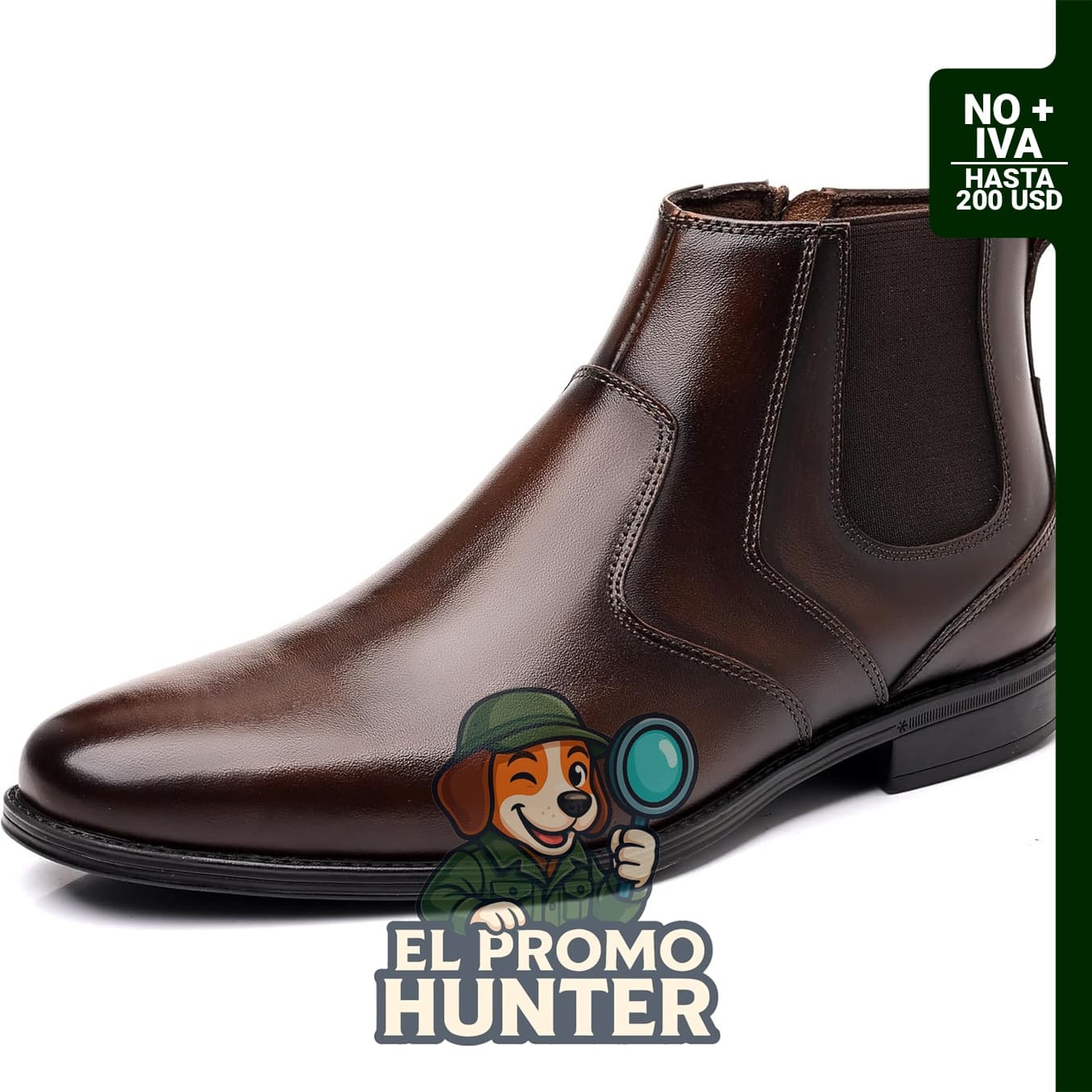 Botas Chelsea para hombre de piel auténtica con cremallera lateral, estilo Chukka y Oxford.