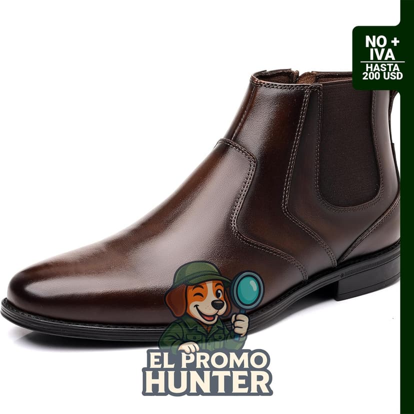 Botas Chelsea para hombre de piel auténtica con cremallera lateral, estilo Chukka y Oxford.