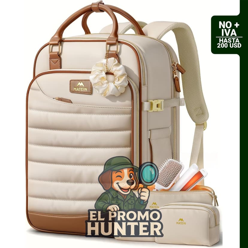 Mochila de viaje de 45,7 cm con organizador para productos de belleza.