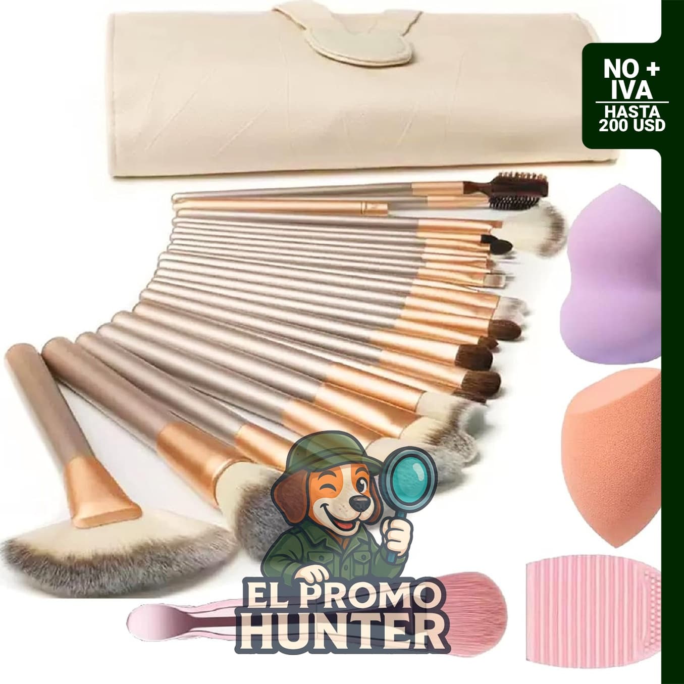 Set de maquillaje de 28 piezas con estuche.