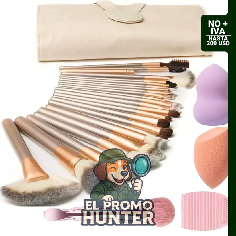 Set de maquillaje de 28 piezas con estuche.