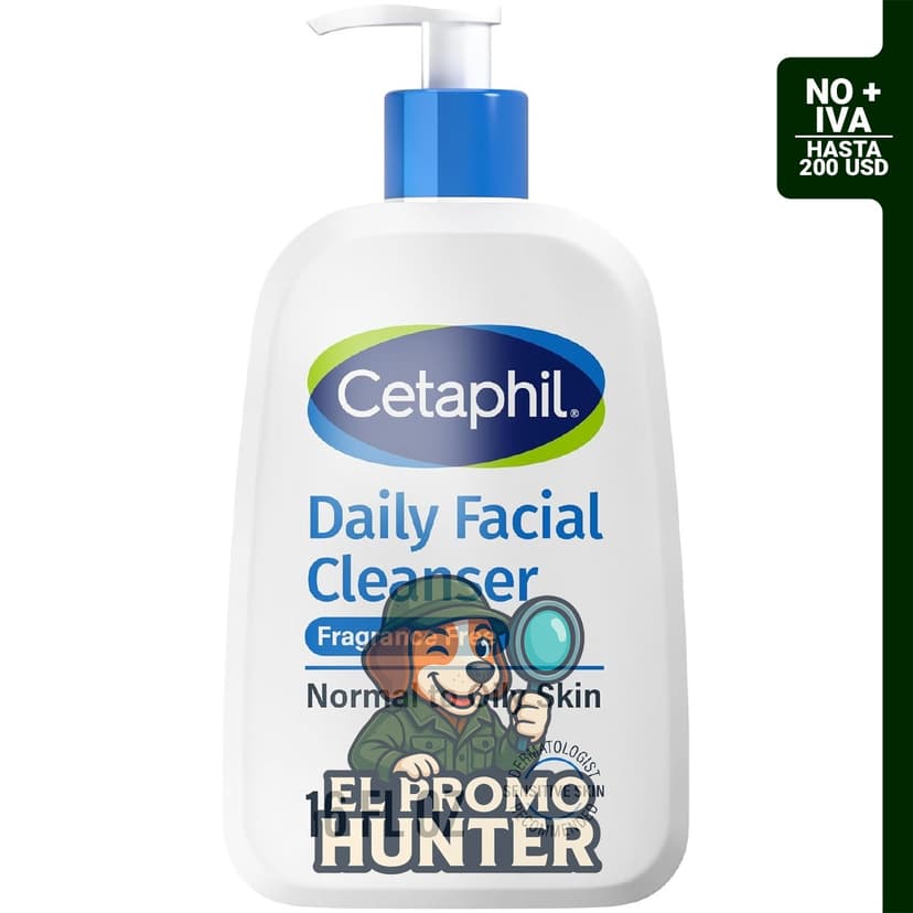Limpiador facial diario sin fragancia Cetaphil, 473 ml.