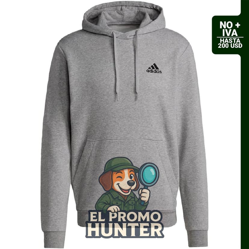 Buzo adidas con capucha para hombre, confeccionado en material sintético.