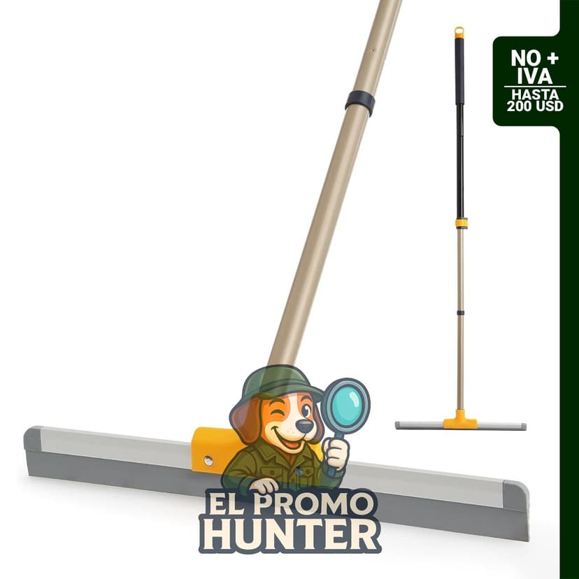 Escobilla de goma Yocada para limpieza de pisos, telescópica de 54.5" (138 cm), adecuada para diversas superficies.