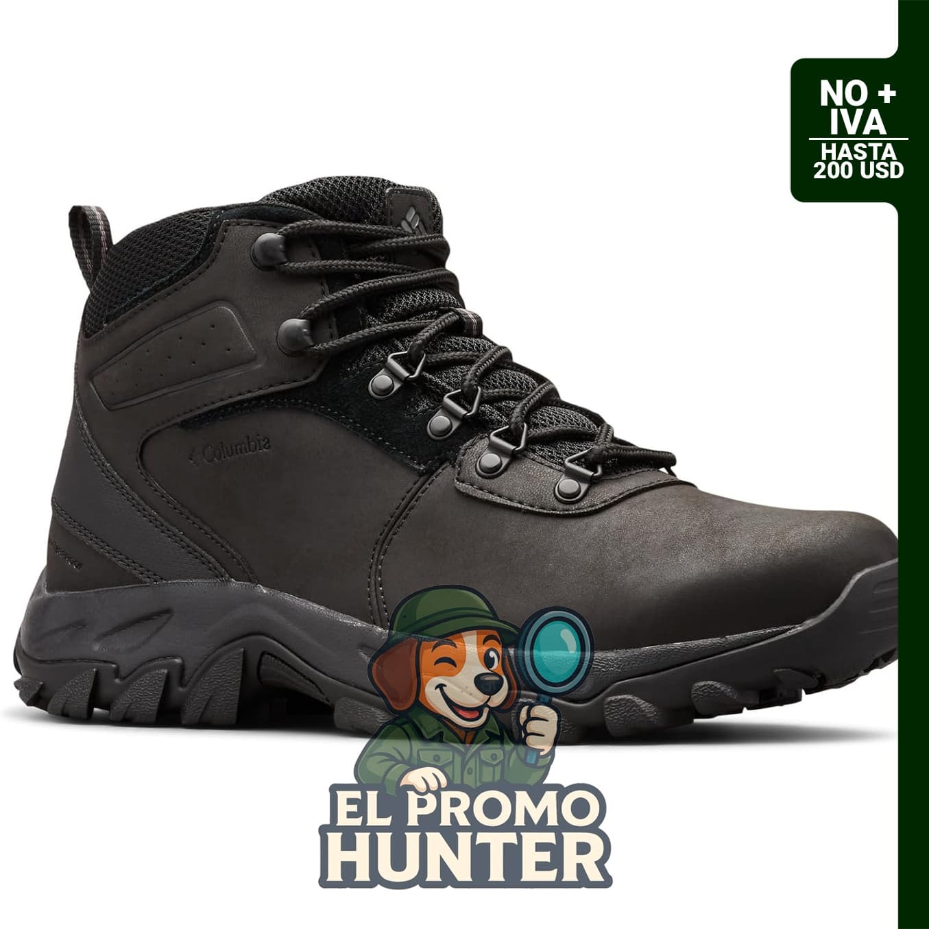 Columbia Newton Ridge Plus II, zapatos de senderismo impermeables para hombre.