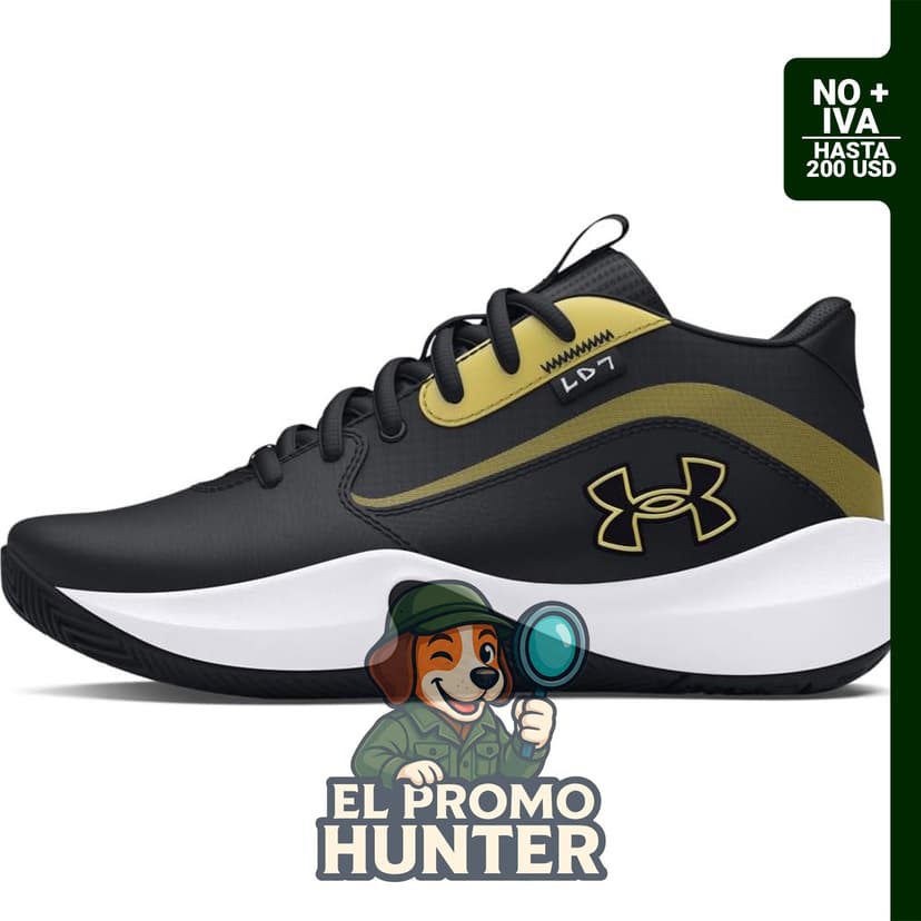 Zapatos de baloncesto Under Armour Lockdown 7 para niños, diseño para uso escolar.
