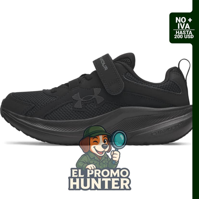 Zapatillas Under Armour Charged Assert 11 para niños, con cierre alternativo.