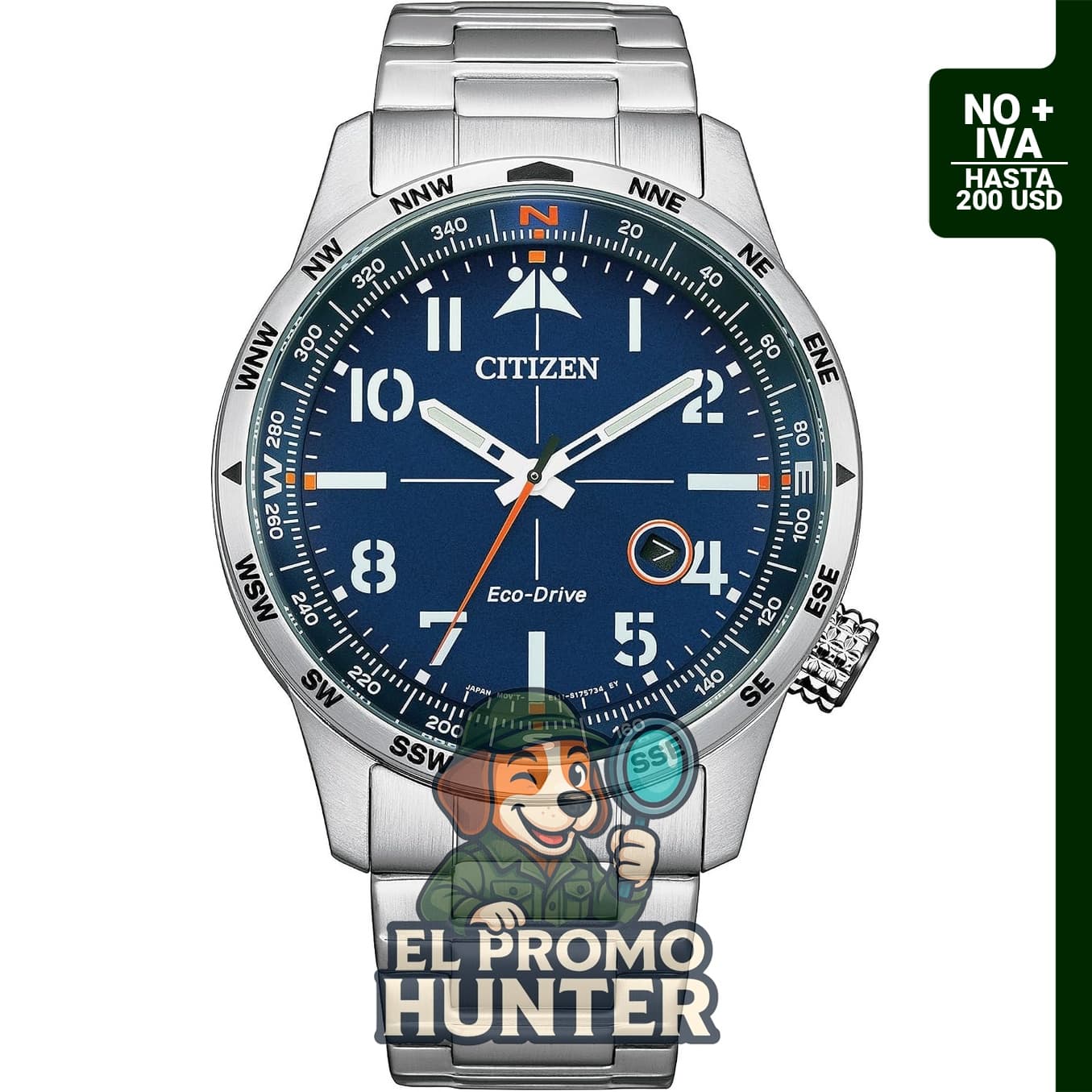 Reloj de campo Citizen Eco-Drive Weekender para hombre.