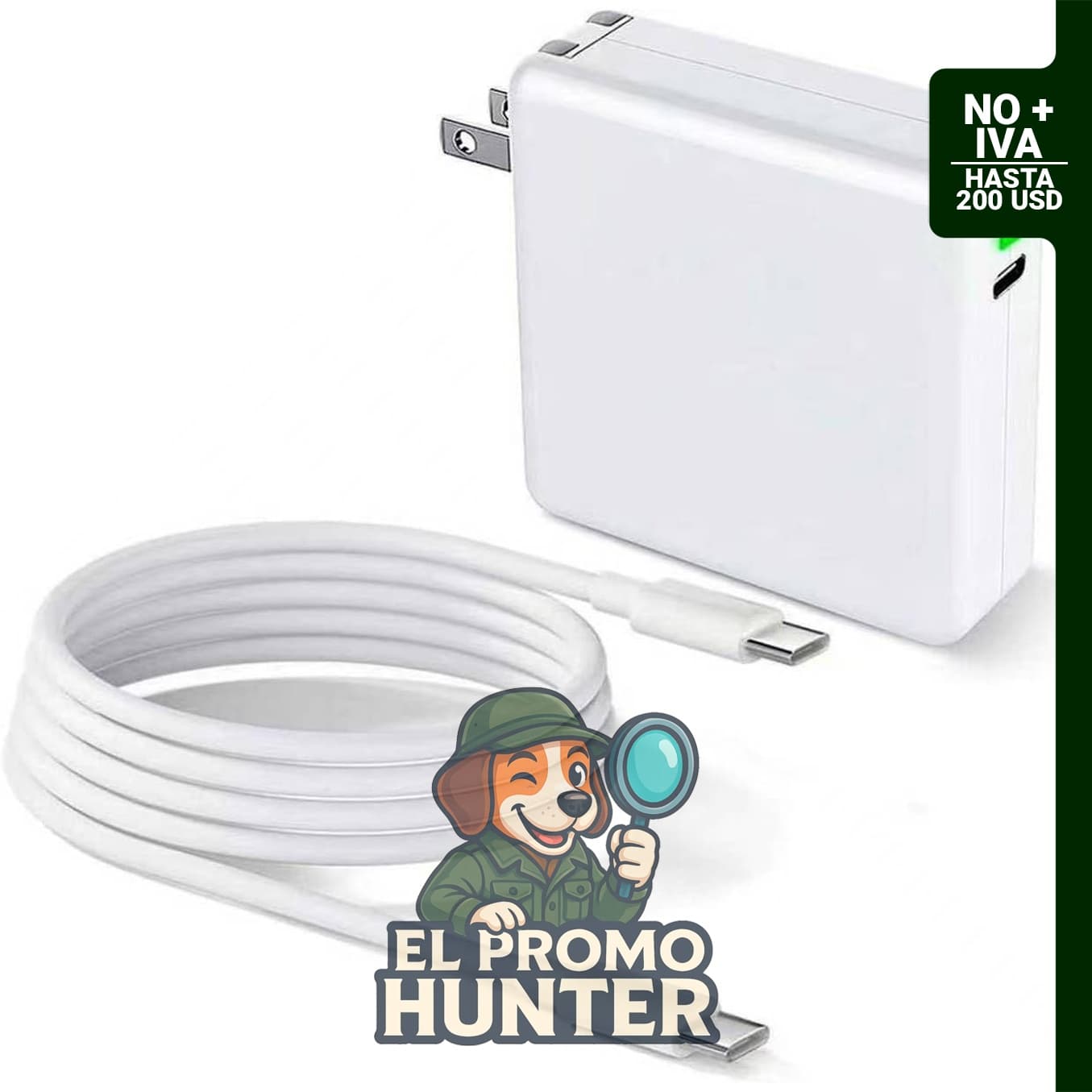 Cargador rápido de pared de 20 W con cable de 2 m, certificado MFi, compatible con iPhone y iPad.
